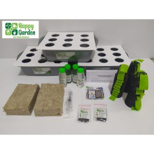 PAKET HIDROPONIK WICK 9 LUBANG 3 BAK LENGKAP